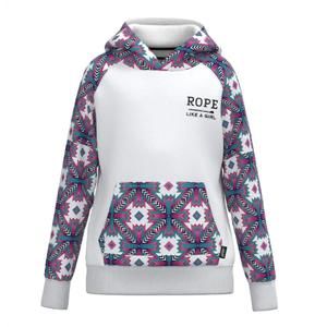NEW HOOEY kid's rope like a girl hoodie in purple/pink/turquoise